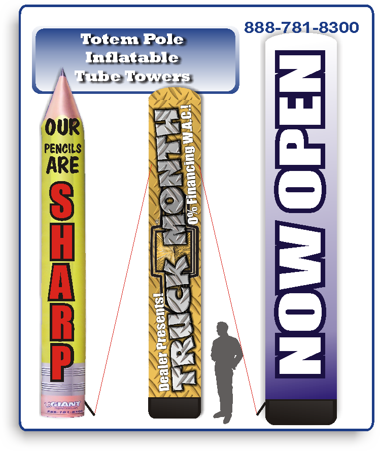 Inflatable totem tower