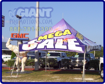 custom printed tents