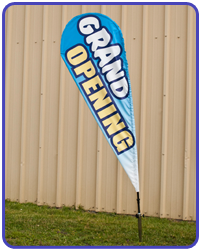Swooper flag tear drop flag