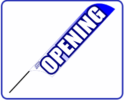 Grand opening flag.