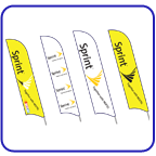 Sprint feather flags.