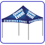 Clearance event tent.