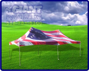 American flag tent.