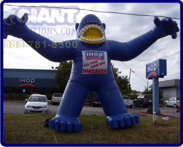 Blue kong giant promotional balloon