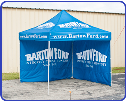 Custom tent for Bartow ford
