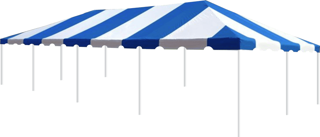 Blue and white frame tent - Giant Promotions