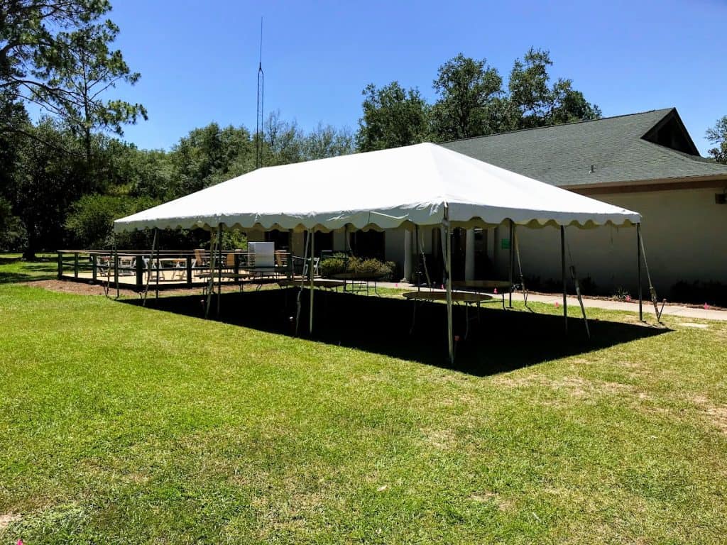 Frame tent rental near me - large tent frame by Giant Promotions in Alachua