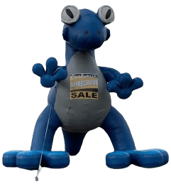 Blue gecko inflatable in Florida - GiantPromotions.com